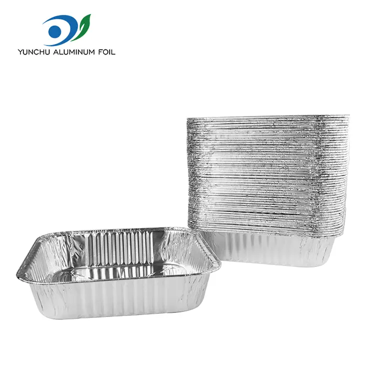 Kvadratne posode iz aluminijaste folije za s seboj za pakiranje hrane in catering