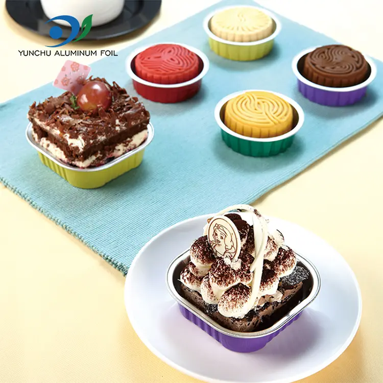 Kvadratne posode za aluminijaste folije s kvadratnim zidom