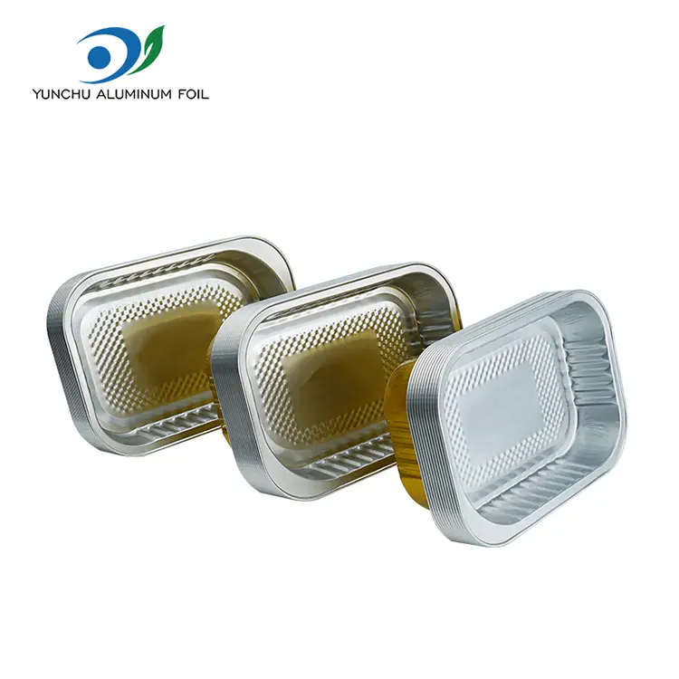 Square Takeaway Dining Zlata aluminijasta folija