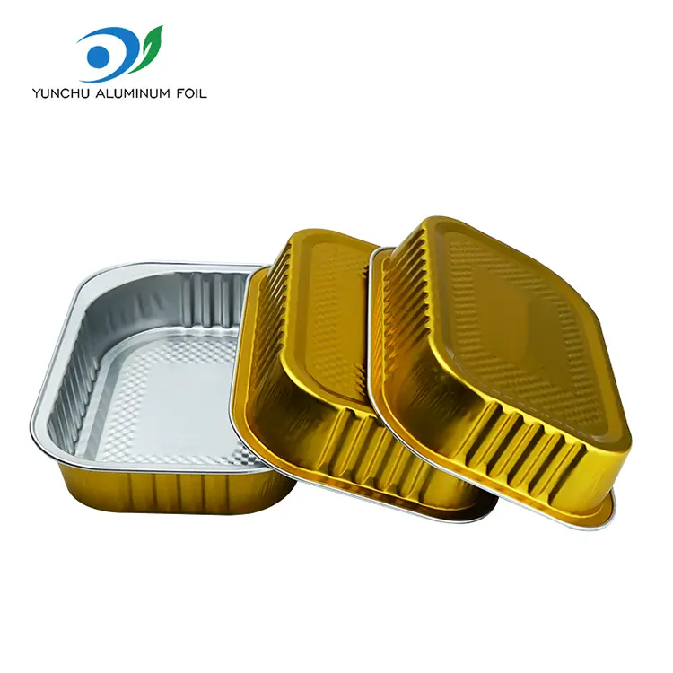 Square Takeaway Dining Zlata aluminijasta folija