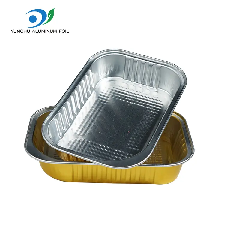 Square Takeaway Dining Zlata aluminijasta folija