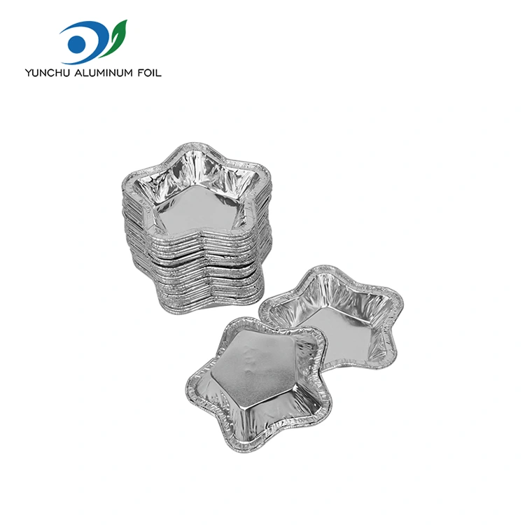 Skodelice za torte iz aluminijaste folije v obliki zvezde za peko Posoda za hrano iz aluminijaste folije