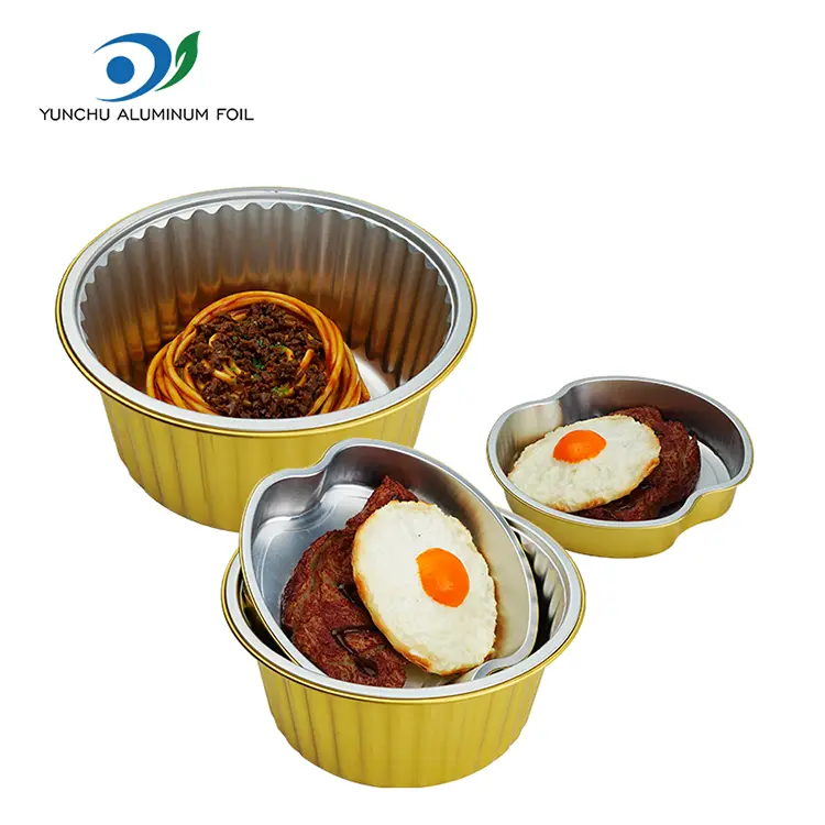 Takeaway Dining Zlato okrogle aluminijaste folije Takeaway Dining Zlato okrogle aluminijaste folije